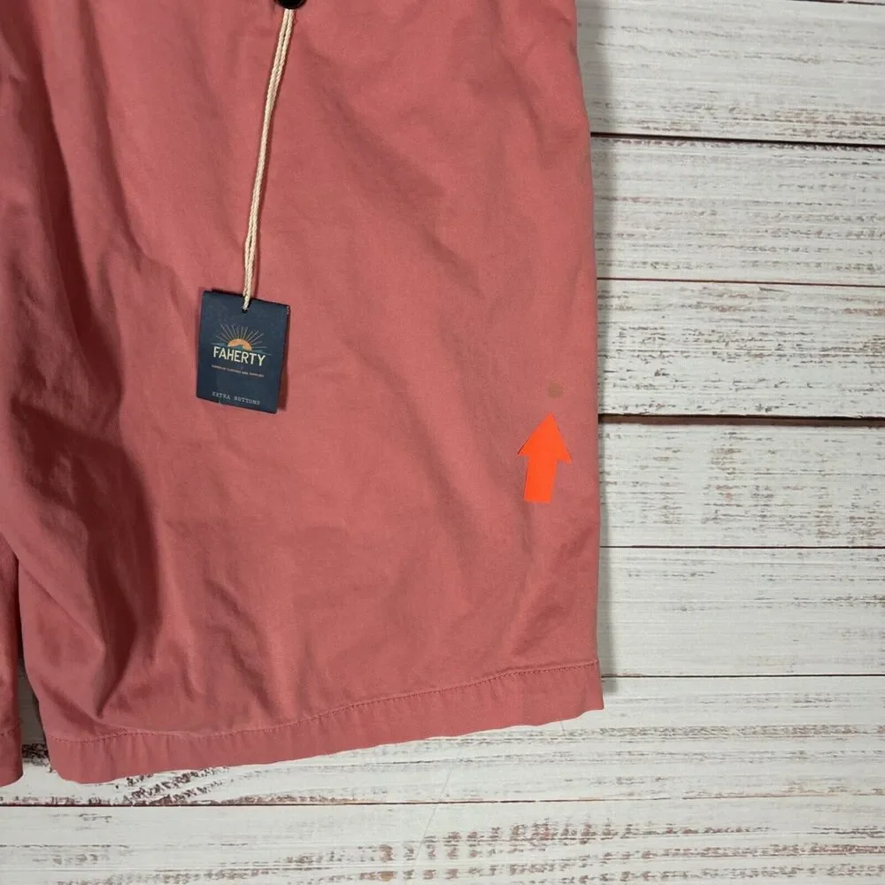 Faherty Shorts Mens Chino Sz 40 Light Red Pink 9.5